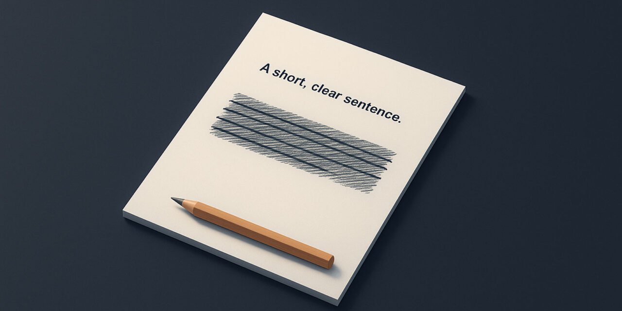 Write in Short Sentences, Strong Writing Follows
